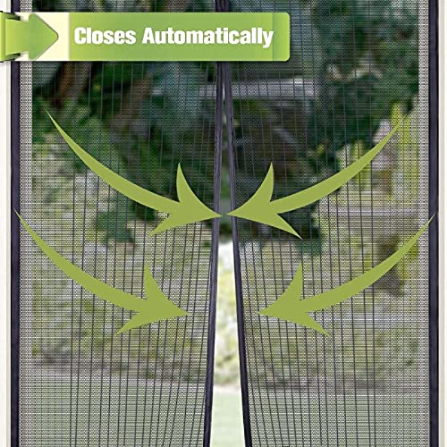SEIWEI Magnetic Screen Door, Mesh Fly Curtain, Top-to-Bottom Seal Automatically, Curtain for Balcony Sliding Doors Living Room-85×210mm - Image 5