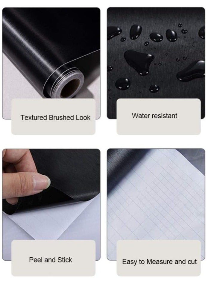 آنا ورق حائط ذاتي اللصق بتصميم خشبي مزيف، مقاوم للماء والرطوبة والزيت، 40 سم × 10 م، مثالي لتجديد المنازل - Image 3