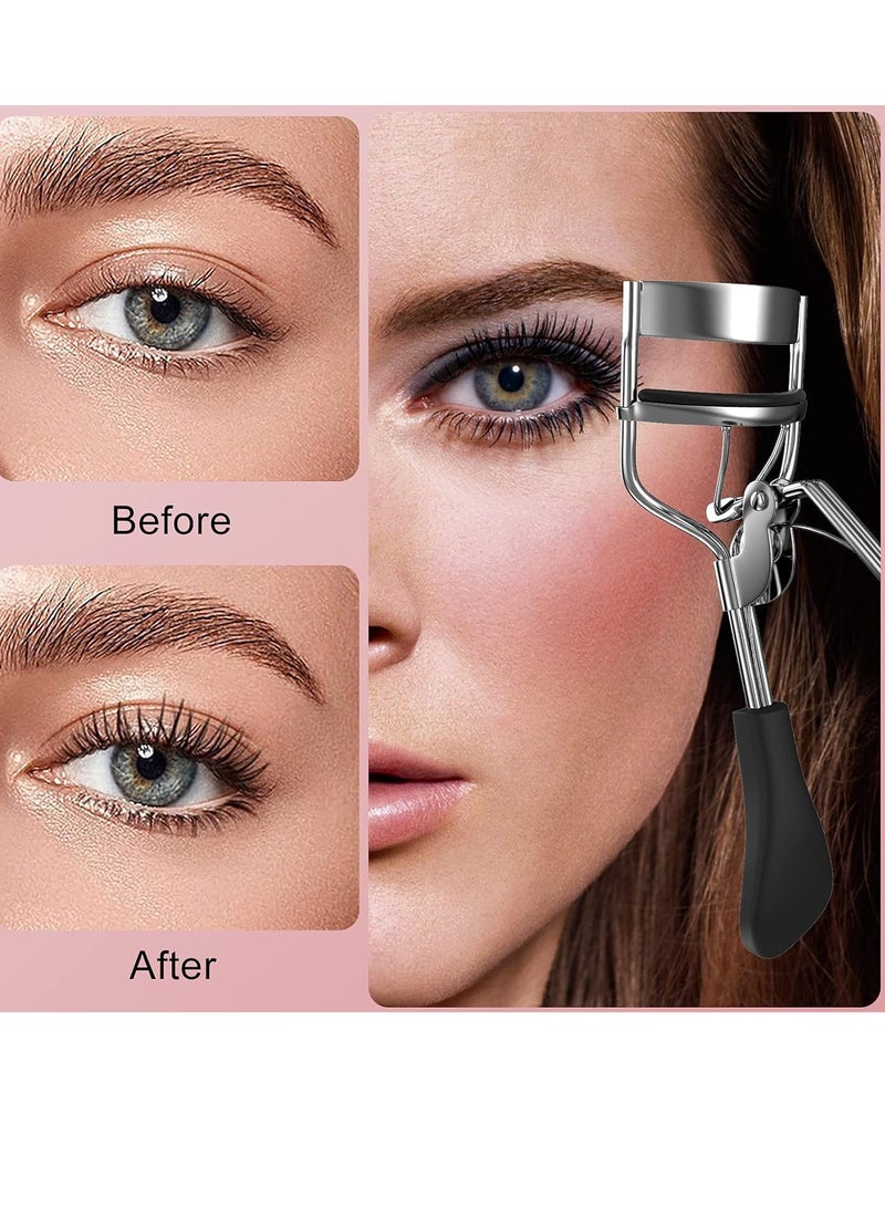 Red Blossom Eyelash Curler, Strong, Contoured, Eye-Opening, Voluminous Lashes, Includes Additional Rubber Replacement Pad, Silver  - Image 2