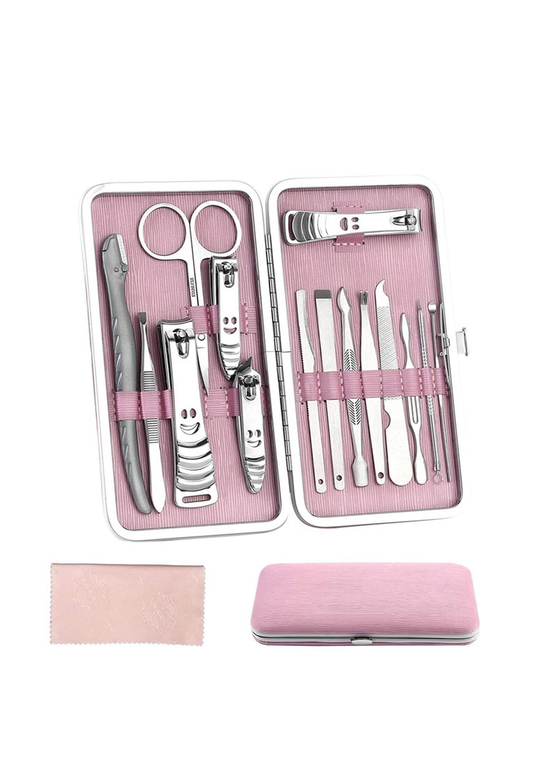 ORiTi مجموعة مانيكير وقص أظافر 15 في 1 مجموعة عناية من الفولاذ المقاوم للصدأ مجموعة باديكير احترافية مجموعة باديكير للسفر - Image 1
