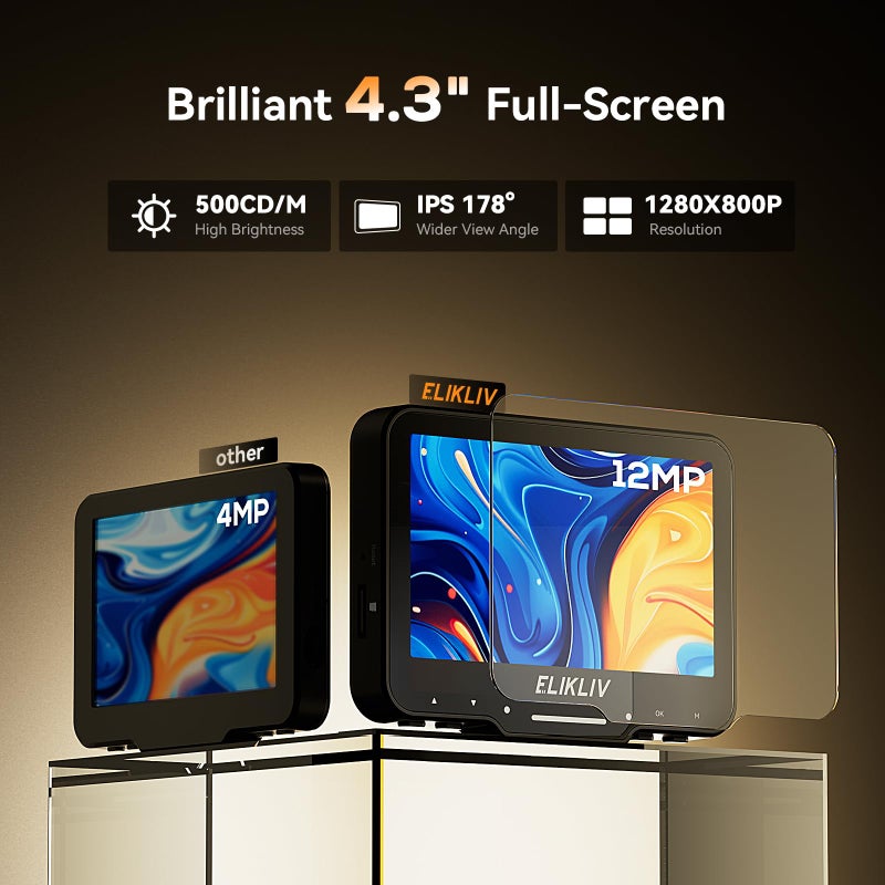 Elikliv Coin Microscope for Adults: 4.3'' LCD Digital Microscope 1000x with 8 Adjustable LED Lights, PC View Compatible with Windows/MacBook, EDM4 Max - Image 4