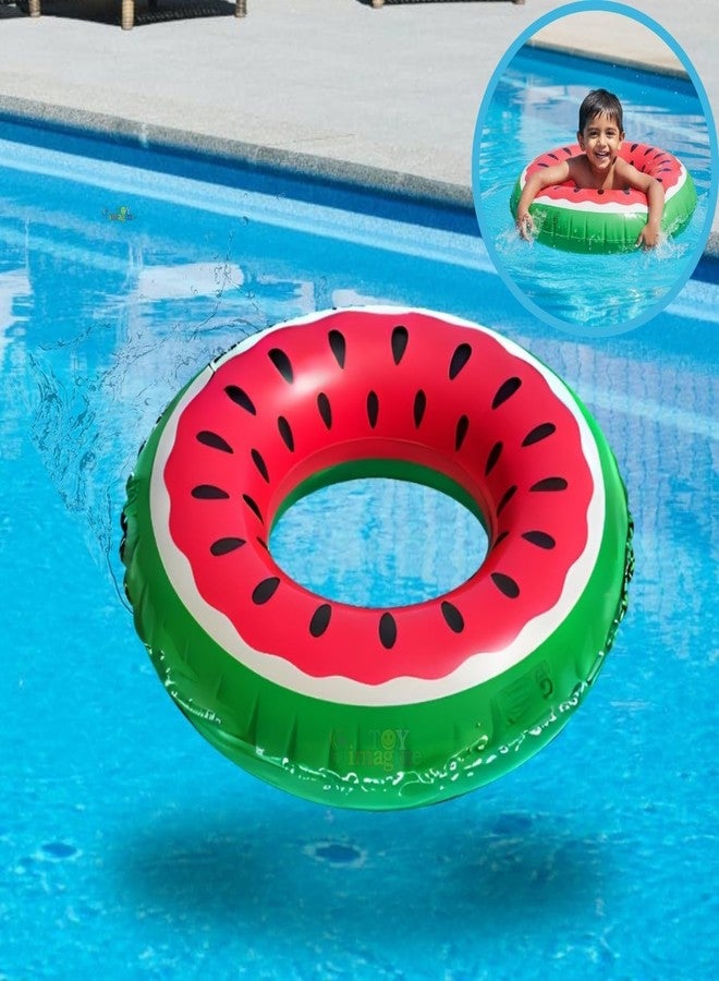 UIMO Watermelon Inflatable Swim Ring for Kids & Adults | Pool Float Tube | Thick PVC Swimming Float | Summer Beach Pool Toy | Lightweight & Durable Water Ring - Image 3