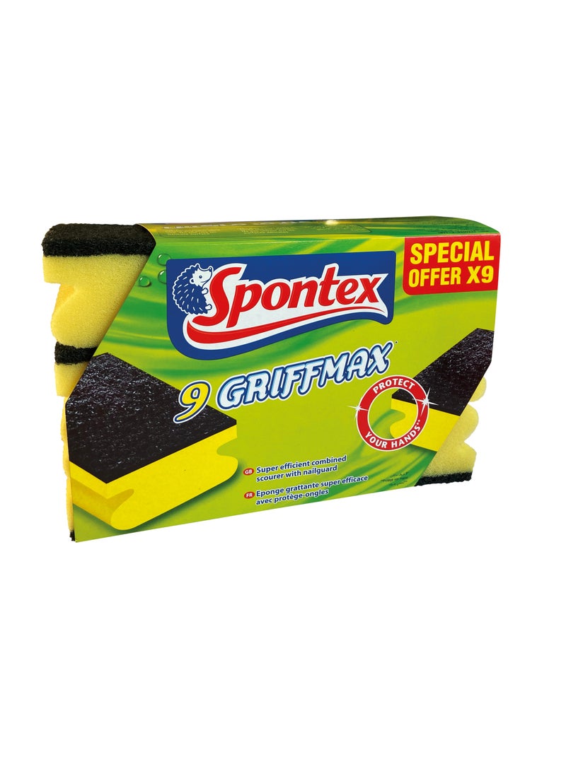 Spontex Griffmax Sponges 9Pcs - Image 1