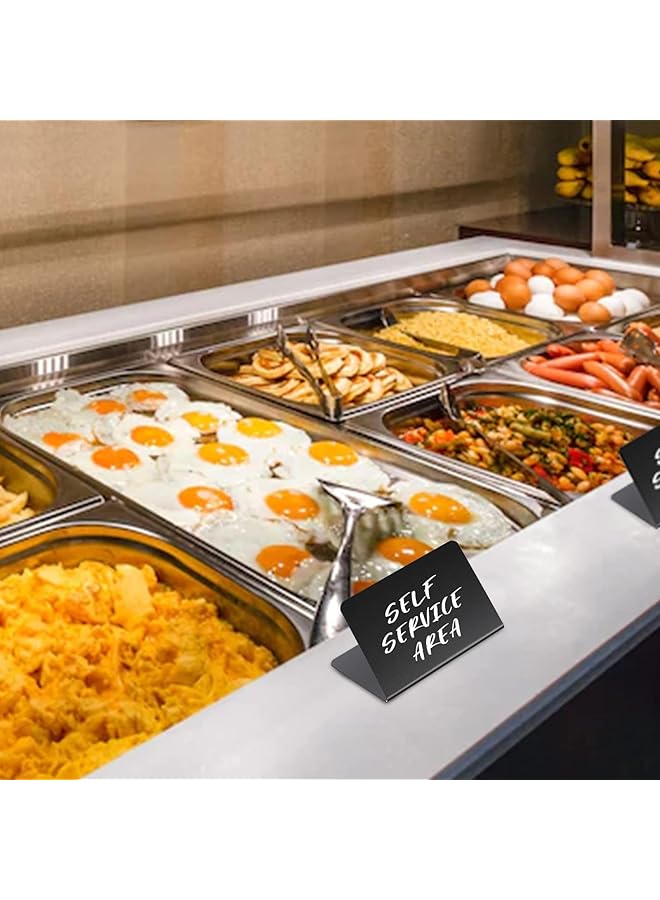 X spring Mini Chalkboard Signs 20 Pack Mini Chalkboard Tent Signs For Food Chalkboard Food Labels With 2 Pens And 2 Cleaning Cloth Table Sign Chalkboard For Buffet Party Wedding And Bakery - Image 5