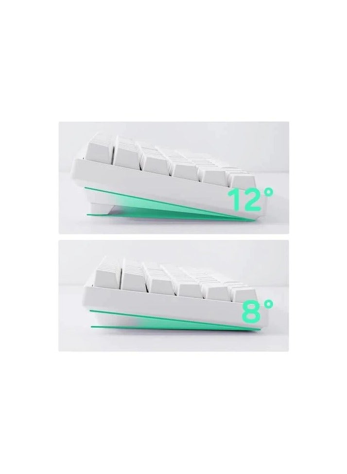 ROYAL KLUDGE GAMING KEYBOARD RGB TRI MODE HOT PLUG BROWN SWITCH WHITE RK84