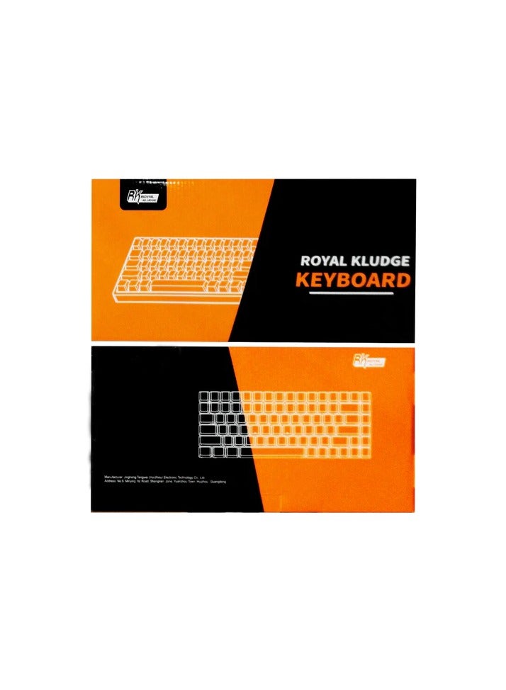 رويال كلودج لوحة مفاتيح ميكانيكية ROYAL KLUDGE RK84 TRI-MODE RGB 84 مفتاح قابلة للتبديل بالحرارة بيضاء (مفتاح بني) - Image 5