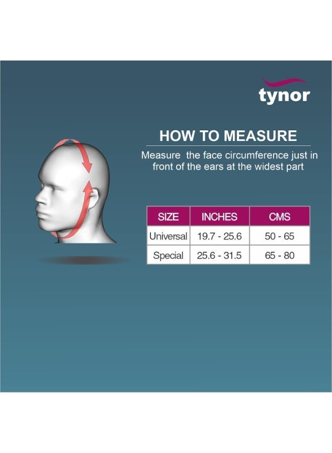 Tynor Compression Garment Face Open Hood |Post-Surgery Support, Adjustable & Comfortable for Men & Women | Universal Fit (Beige - 1 Unit) - Image 2