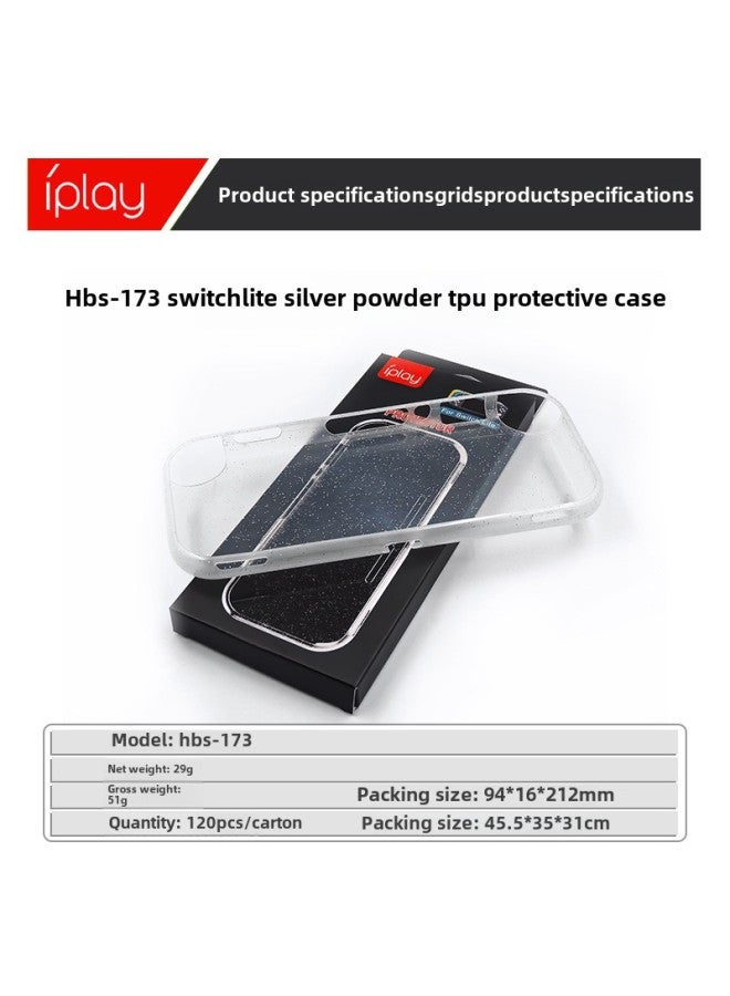 Private Model For Nintendo Switch Lite Tpu Crystal Shell Ns Host Glitter Powder Transparent Soft Protective Shell-Product Color:Transparent Flash - Image 5