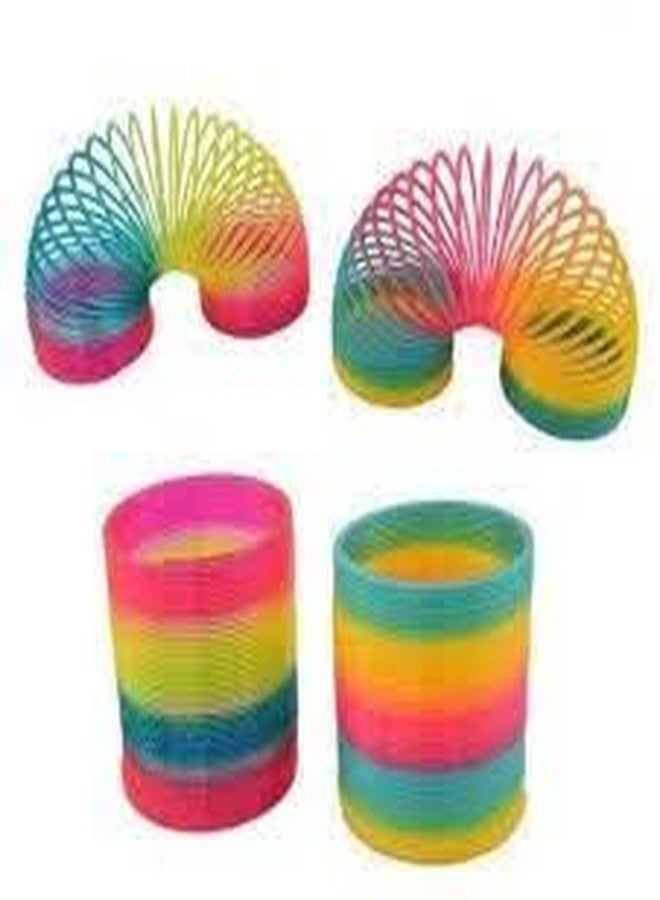 YOOKO 2Pcs Rainbow Magic Spring Fun Playing Set Slinky Spring Toys for Kids Fun Playing Time Spring Toy for Kids - Multicolor - Image 1