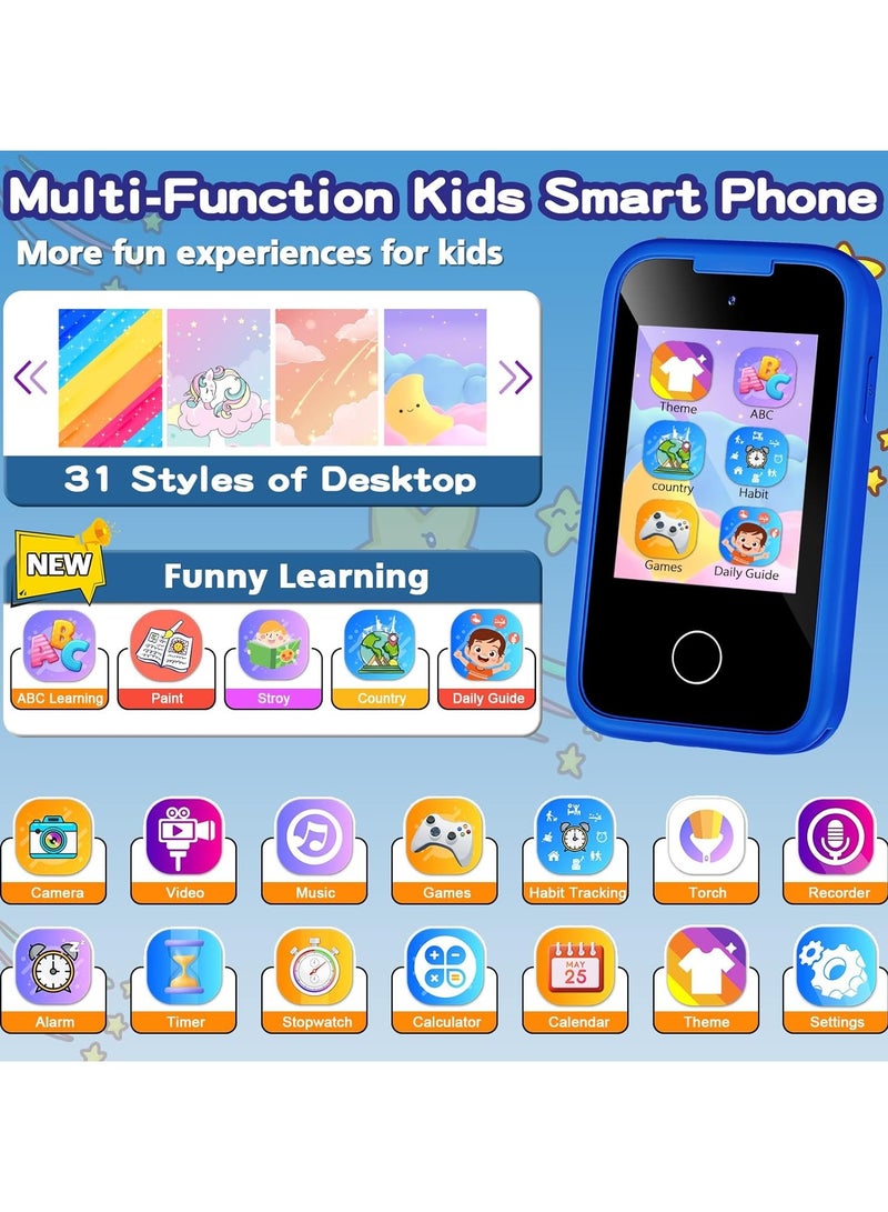 general Girls Toys for Kids Smartphone, 2.8 inch Touch Screen Toddler Learning Phone with Dual Camera, Games, Music Player, 8G SD Card - Image 2