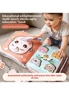 Tear The Book Baby Tear Not To Rot Can Bite Baby Cloth Book Hook And Loop Quiet Hand Tear Book Early Education Toys Washable-Color: Hand-shred Cloth Book (washable❤Can Be Chewed)