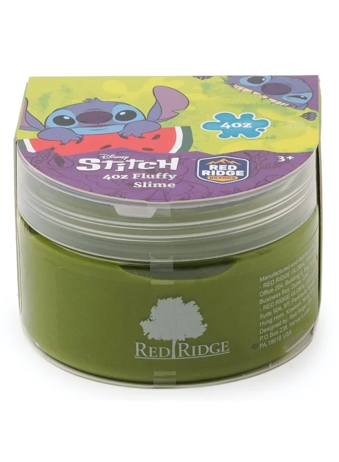 ديزني Stitch 4oz Fluffy Slime |Soft, Stretchy & Non-sticky Slime For Kids & Adult | Fun Sensory & Stress Relief Toy | Green | Age 3+ Year