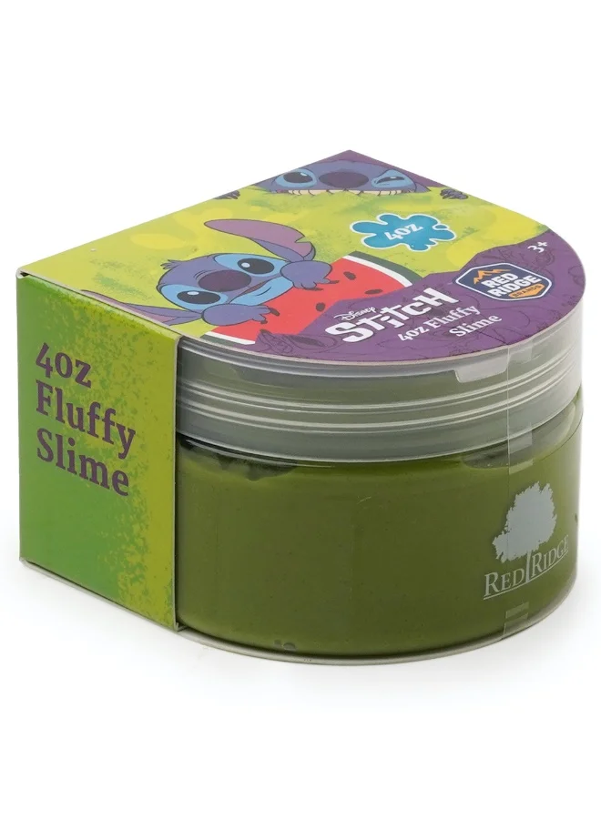 ديزني Stitch 4oz Fluffy Slime |Soft, Stretchy & Non-sticky Slime For Kids & Adult | Fun Sensory & Stress Relief Toy | Green | Age 3+ Year