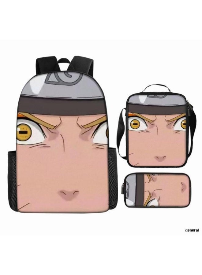 عام حقيبة ظهر مطبوعة بالرسوم المتحركة + مجموعة حقائب اليد + القلم، مجموعة حقائب عملية من ثلاث قطع (يمكن استخدام الطلاب والأطفال ونزهات الأصدقاء ورياضات تسلق الجبال وما إلى ذلك) - 69 - Image 1