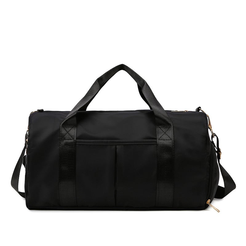 New Dry and Wet Separate Large Capacity Travel Bag Independent Shoe Bag Casual Fashion Yoga Fitness Bag Printable Logo Black 