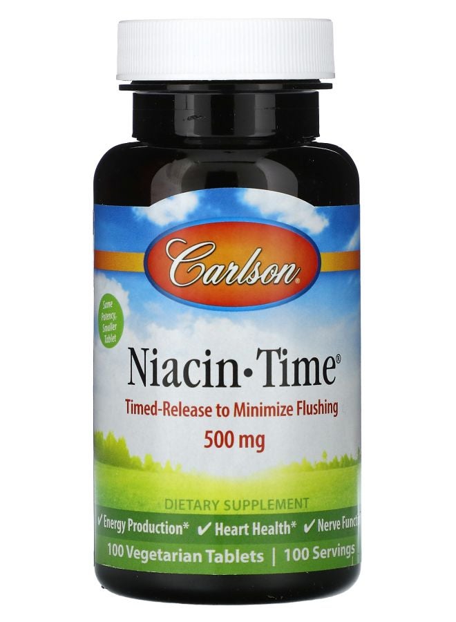Niacin-Time 500 mg 100 Vegetarian Tablets