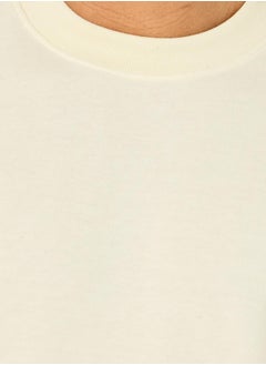 Styli Solid Oversized Terry Crew Neck T-Shirt  - Image 3
