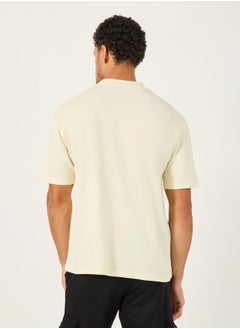 Styli Solid Oversized Terry Crew Neck T-Shirt  - Image 4