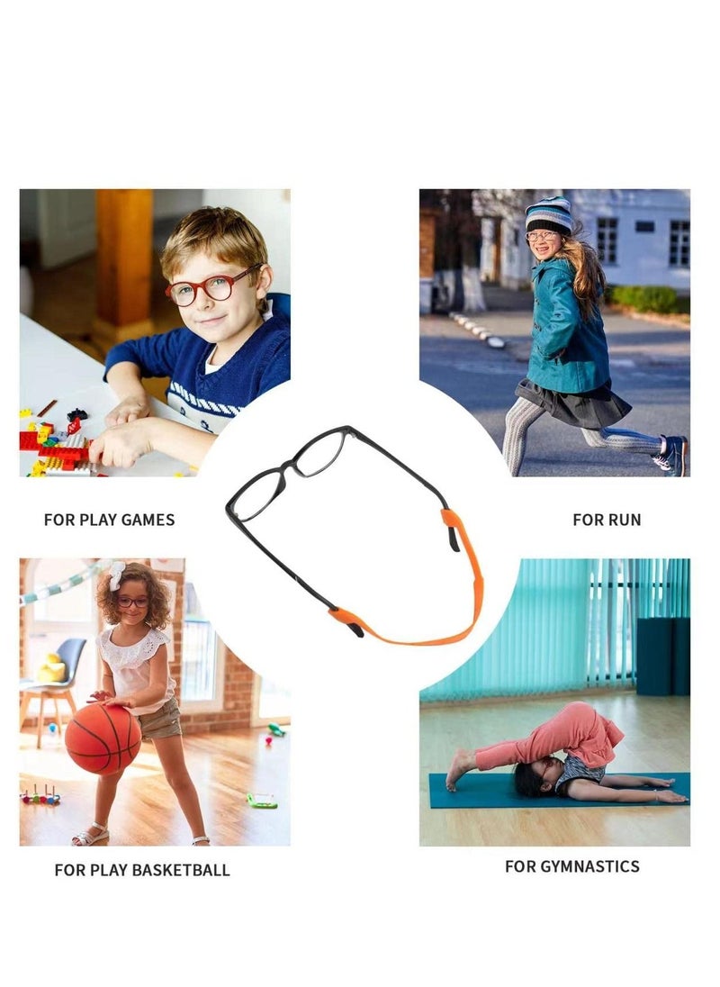 KASTWAVE Silicone Glasses Straps Anti-Slip Kids Sports Eyeglasses Sunglasses Strap Band Holder Soft Elastic Eyewear Retainers for Men Women Eye Protection 12 Pcs  - Image 3