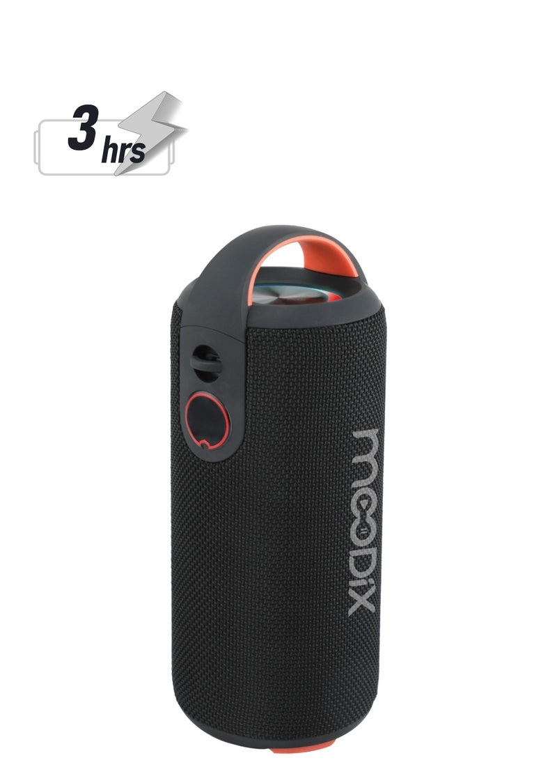 Moodix KI23KS162 Water Resistant Bluetooth Speaker with TF Card and USB Port, Black - Image 1