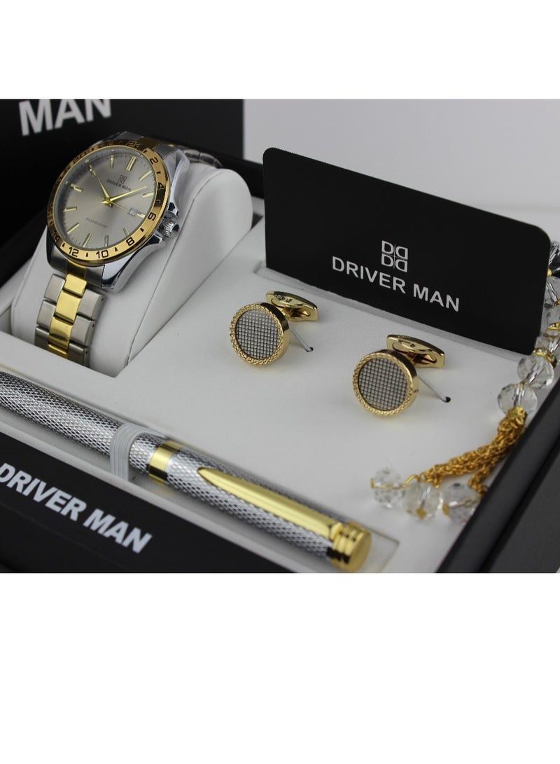 ووتش طقم ساعه رجالي مكون من أربع قطع