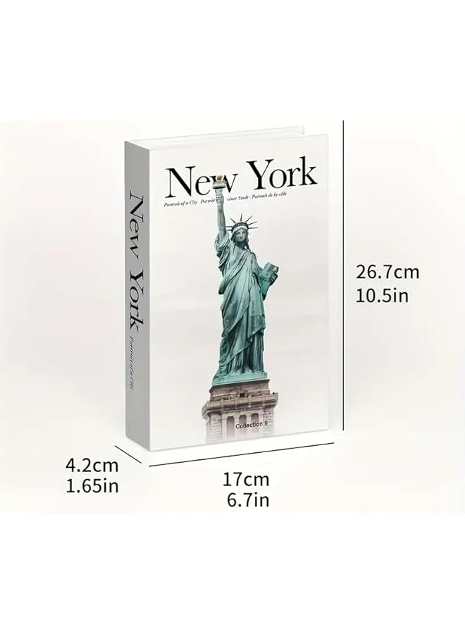 The Bros Decorative Book Storage Box Set, 3 Pieces, Paris London New York Theme, Fashion Coffee Table Decor, White and Black - Image 5