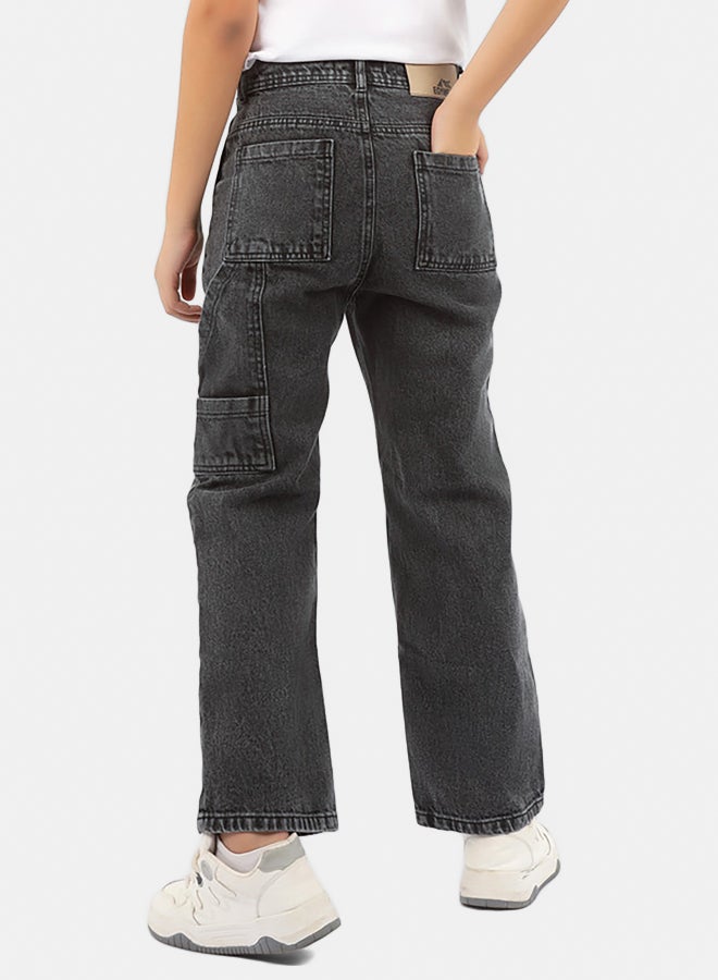 إيجي وير بنطال جينز اولاد رمادي فاتح - Image 2