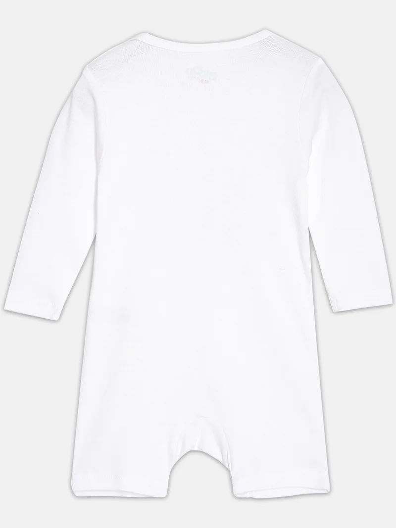 Broon Broon Infant Boys Multicolor and White Printed Organic Cotton Rompers Pack of 2