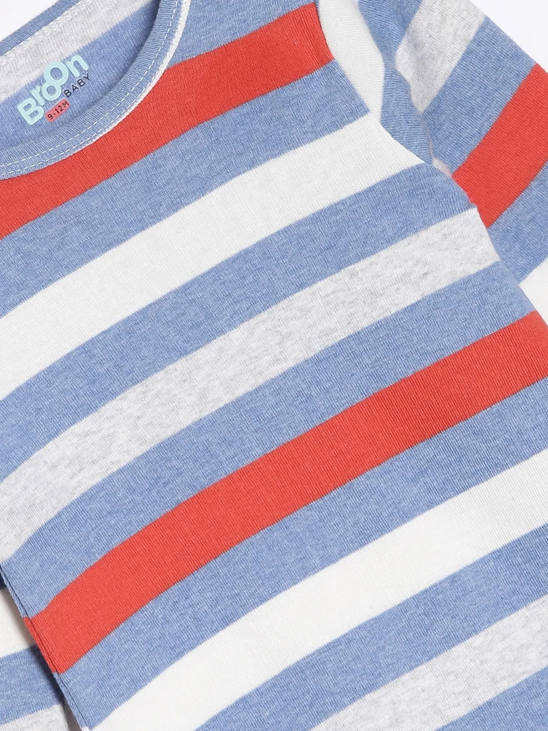Broon Broon Infant Boys Multicolor and White Printed Organic Cotton Rompers Pack of 2