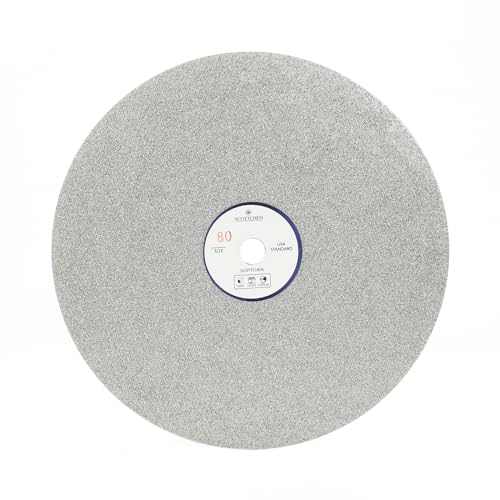 SCOTTCHEN Diamond Flat Lap Wheel 8" x 1/2" Grinding Sanding Disc Lapping Polishing Disc-80 Grit - Image 1