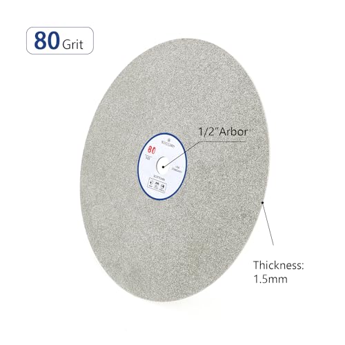 SCOTTCHEN Diamond Flat Lap Wheel 8" x 1/2" Grinding Sanding Disc Lapping Polishing Disc-80 Grit - Image 2