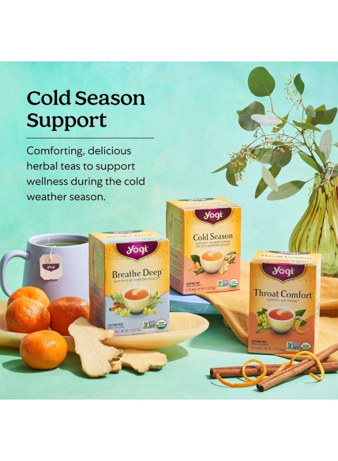 YOGI Throat Comfort 16 Bags Herbal Tea For Throats Organic Throat Soothing Includes Licorice Root Wild Cherry Bark Slippery Elm Bark & More 36 G - Image 5