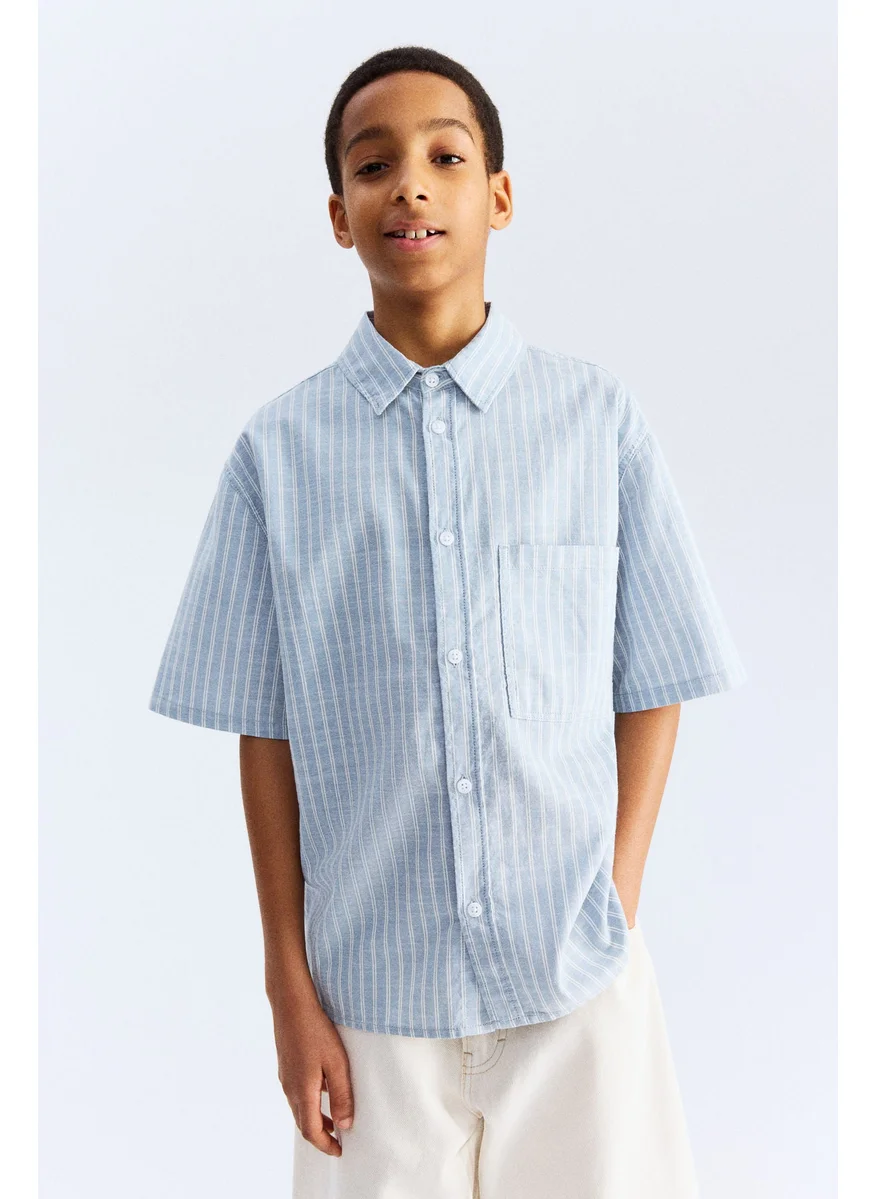 H&M Short-Sleeved Cotton Shirt