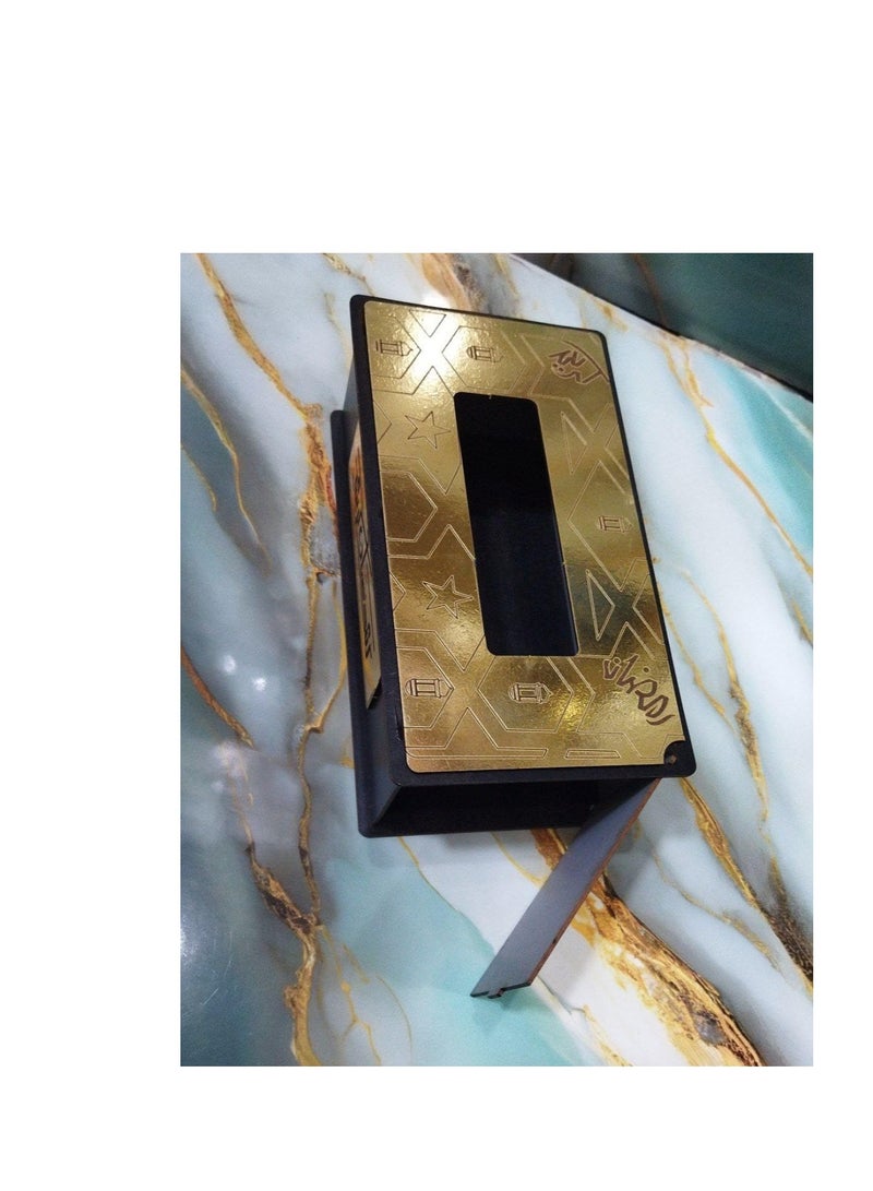 A distinctive laser engraved golden wooden tissue box for the holy month of Ramadan - Image 3