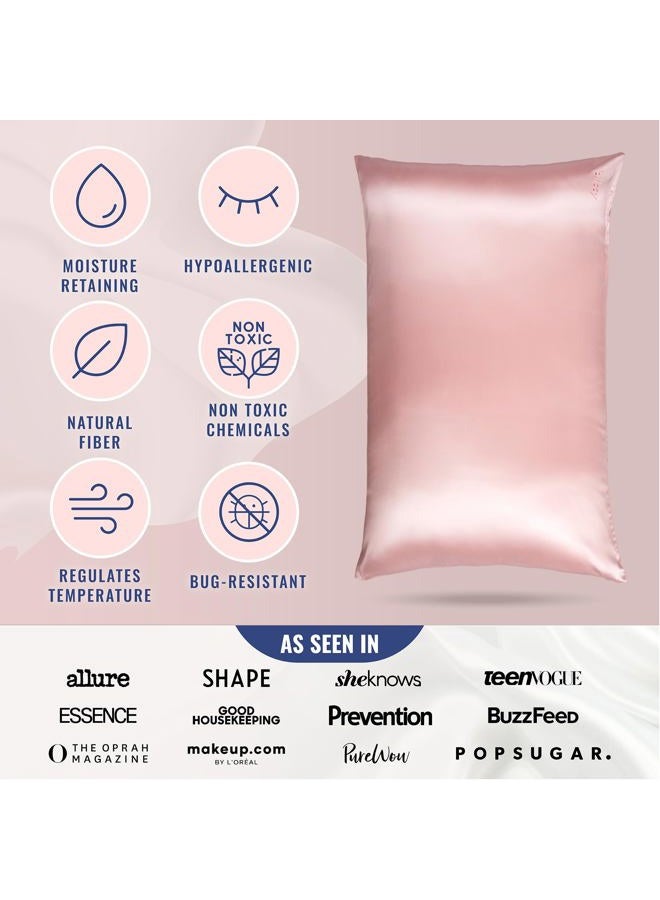 Blissy Silk Pillowcase - 100% Pure Mulberry Silk - 22 Momme 6A High-Grade Fibers - Satin Pillow Cover for Hair & Skin - Regular, Queen & King with Hidden Zipper - Image 5