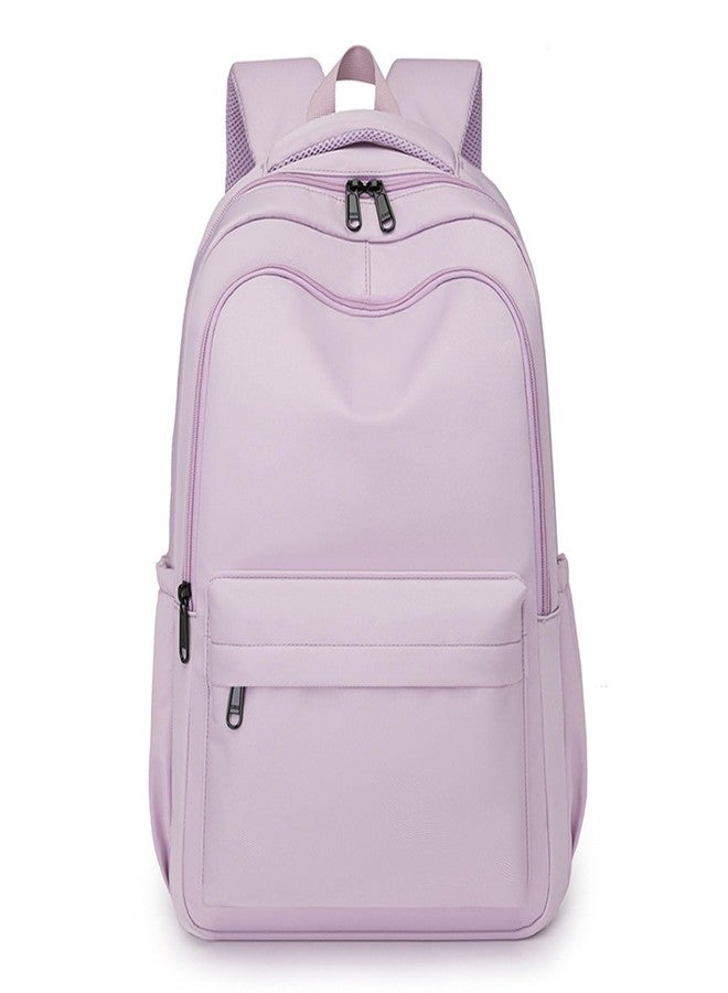 Lamprod Cute Aesthetic Backpack for School Supplies College Backpack for Teen Girls Students Laptop Bag Large Capacity Bookbags, Purple, Fashion Backpack - Image 1