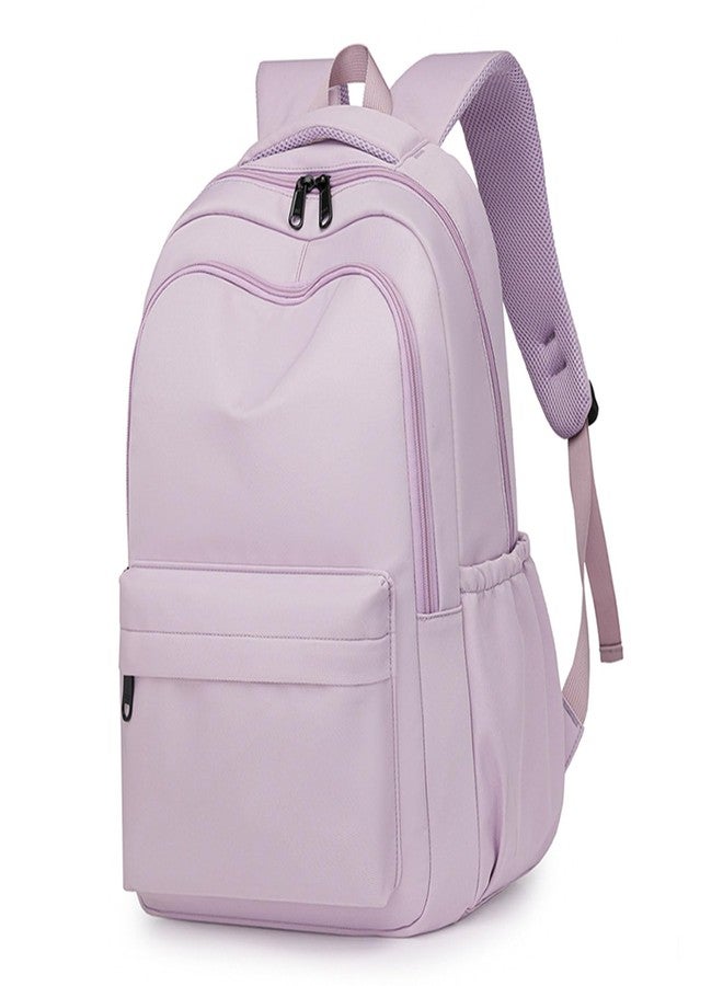 Lamprod Cute Aesthetic Backpack for School Supplies College Backpack for Teen Girls Students Laptop Bag Large Capacity Bookbags, Purple, Fashion Backpack - Image 2