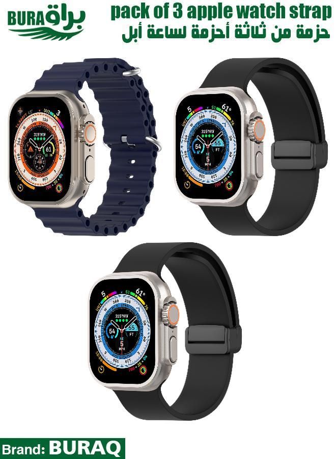 Apple Watch Band Strap For Apple Watch Ultra 2/Ultra 49mm, Series 10 46mm, 9/8/7 45mm, SE2/SE/6/5/4 44mm, 3/2/1 42mm