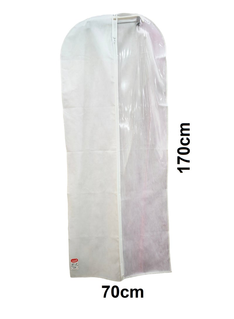 Garment Bags for Hanging Clothes 2 PCS Garment Storage Bags Suit Bags Dress Bag for Storage Hanging Clothes Covers Storage Protector Long Dress Bags for Gowns Closet Storage and Travel  - Image 2