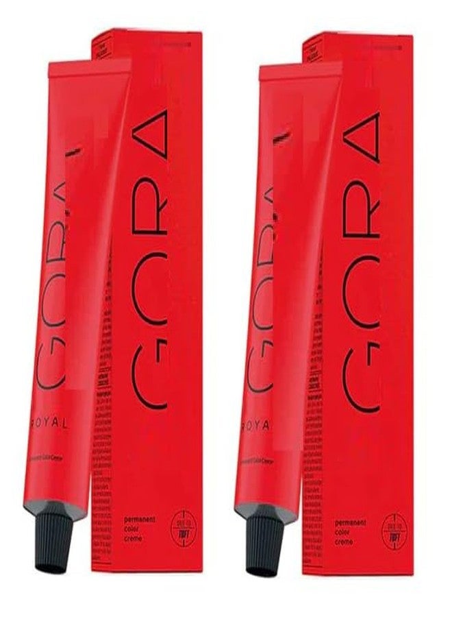 عبوة من أنبوبين من صبغة الشعر I"GORA Royal Professional Cream Creme (رقم 6.0 - أشقر داكن - 6-0، 60 مل لكل أنبوب)