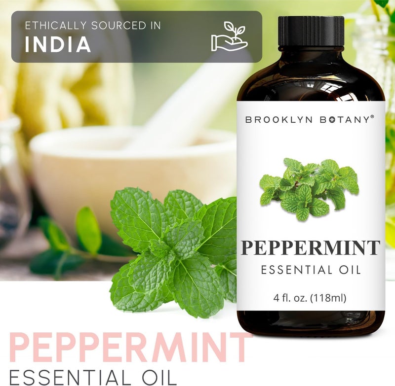 Brooklyn Botany Peppermint Essential Oil - Huge 4 Fl Oz - 100% Pure and Natural - Premium Grade with Dropper - for Aromatherapy and Diffuser - Image 4