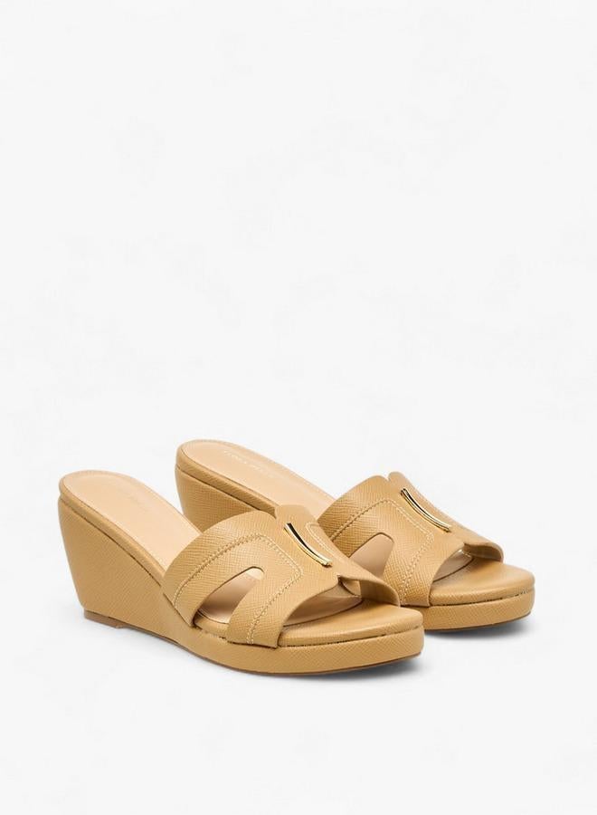 Flora Bella By Shoexpress Womens Textured Wedge Heel Sandals - Image 3