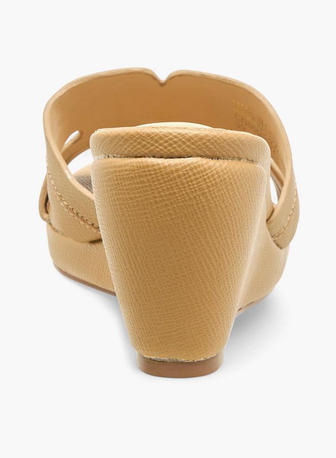 Flora Bella By Shoexpress Womens Textured Wedge Heel Sandals - Image 5