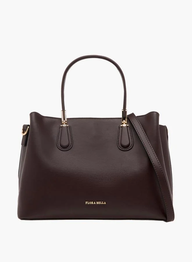 Flora Bella By Shoexpress Solid Tote Bag with Detachable Strap