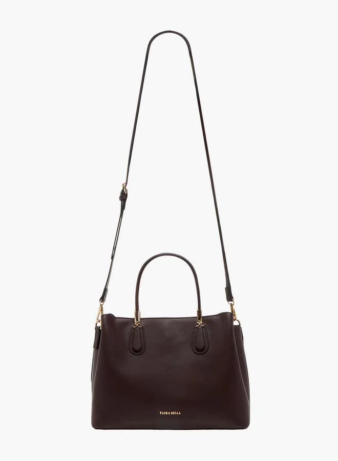 Flora Bella By Shoexpress Solid Tote Bag with Detachable Strap