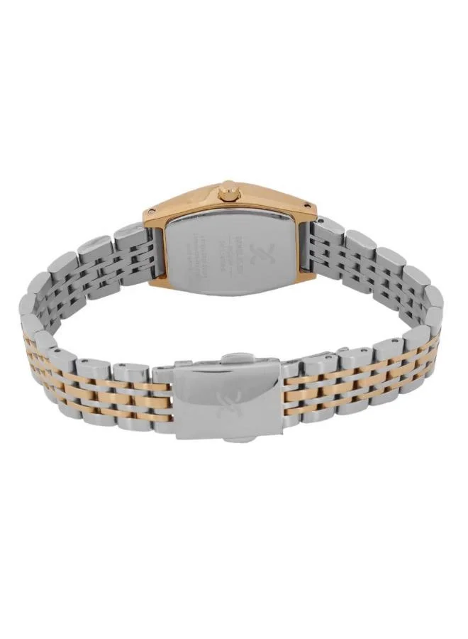 DANIEL KLEIN Women's Stainless Steel Rose Gold Alloy Case Analog Silver Diamond Emboss Dial Japanese Quartz Premium 30 Meters Water Resistant