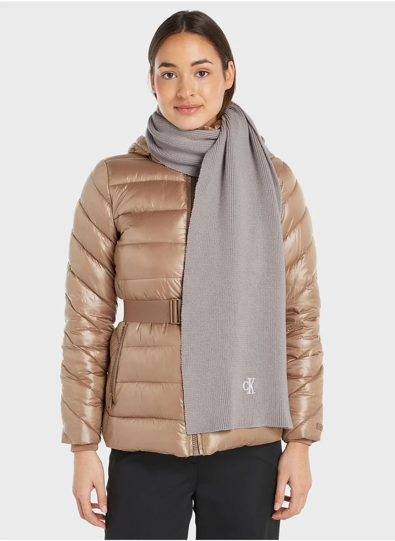 CALVIN KLEIN Logo Detailed Scarf