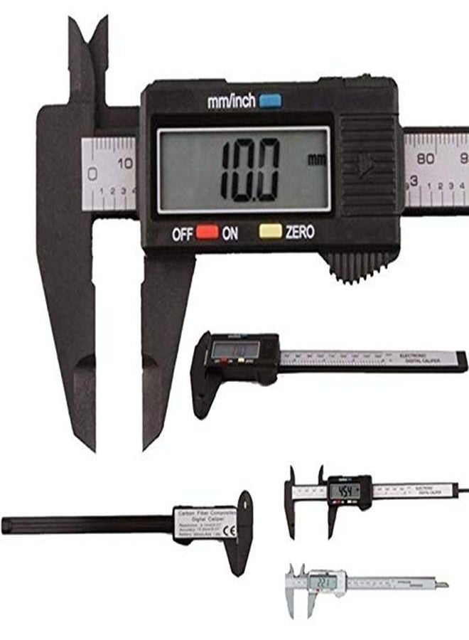 Swabs Professional Instruments- Electronic Digital Caliper 6 inch, New 150Mm 6Inch Lcd Digital Electronic Carbon Fiber Vernier Caliper Gauge Micrometer- Vernier Caliper - Image 1