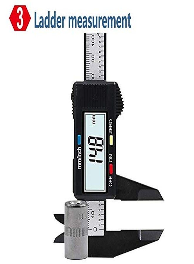 Swabs Professional Instruments- Electronic Digital Caliper 6 inch, New 150Mm 6Inch Lcd Digital Electronic Carbon Fiber Vernier Caliper Gauge Micrometer- Vernier Caliper - Image 2