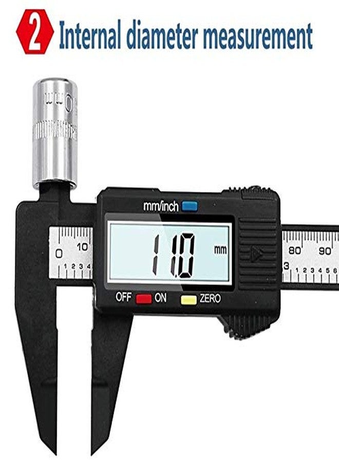 Swabs Professional Instruments- Electronic Digital Caliper 6 inch, New 150Mm 6Inch Lcd Digital Electronic Carbon Fiber Vernier Caliper Gauge Micrometer- Vernier Caliper - Image 3
